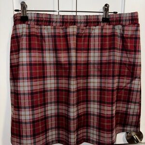 Plaid Red and Pink Women's Skirt